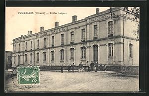 Carte postale Pouzolles, Ecoles Laiques