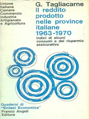 Imagen del vendedor de Il reddito prodotto nelle province italiane 1963-1970 a la venta por Librodifaccia
