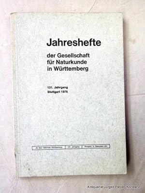 Seller image for 131. Jahrgang. Stuttgart 1976. Mit Illustrationen u. Kartenskizzen. 264 S. Or.-Kart. for sale by Jrgen Patzer