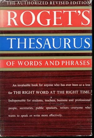 Bild des Verkufers fr Roget.s Thesaurus of Words and Phrases zum Verkauf von Librairie Le Nord