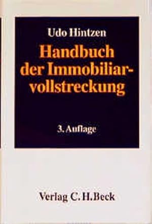 Bild des Verkufers fr Handbuch der Immobiliarvollstreckung. zum Verkauf von Antiquariat Thomas Haker GmbH & Co. KG