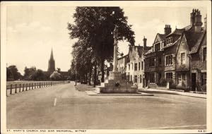Seller image for Ansichtskarte / Postkarte Witney Oxford Oxfordshire, St. Mary's Church and War Memorial for sale by akpool GmbH