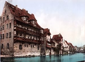 Deutschland, Nürnberg. Partie an der Pegnitz.