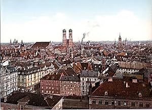 Deutschland, München. Generalansicht vom Protestantischen Kirchturm aus.