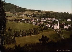 Polen, Riesengebirge. Johannisbad-Panorama.