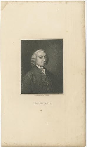 Antique Portrait of Tobias George Smollett by Scriven (c.1820)
