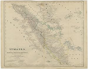 Antique Map of Sumatra by Dornseiffen (1878)