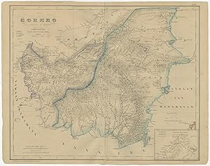 Antique Map of Borneo by Dornseiffen (1878)
