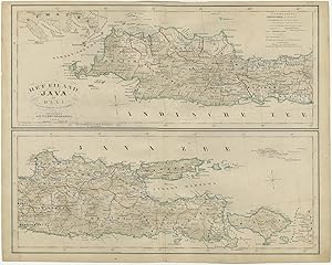 Antique Map of Java and Bali by Dornseiffen (1878)