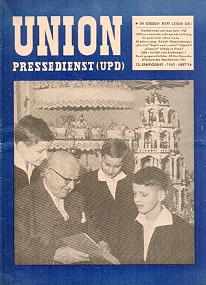 Bild des Verkufers fr Union Pressedienst (UPD) 13.Jahrgang 1963 Heft 16 (1 Heft) zum Verkauf von Clivia Mueller