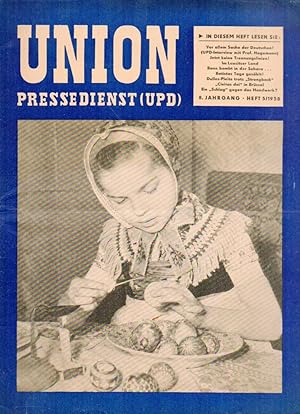Bild des Verkufers fr Union Pressedienst (UPD) 8.Jahrgang 1958 Heft 5 (1 Heft) zum Verkauf von Clivia Mueller