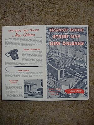 TRANSIT GUIDE & CITY MAP OF NEW ORLEANS [1965]