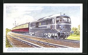 Postcard englische Eisenbahn, Western Region Train hauled by th Brown-Boveri gas Turbine Locomoti...