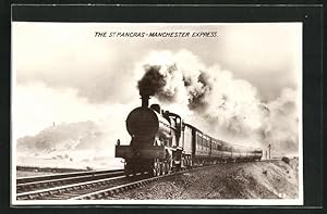 Postcard englische Eisenbahn, The St. Pancras-Manchester Express