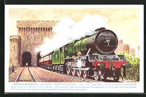 Postcard englische Eisenbahn, The up Irish Mail Royal Scot Locomotive, London, Midland Region