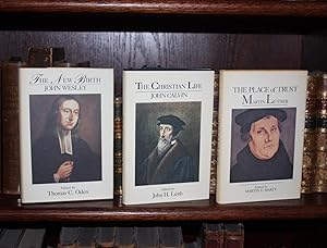 Seller image for THE PLACE OF TRUST / THE CHRISTIAN LIFE / THE NEW BIRTH - a Trilogy of books featuring Martin Luther, John Calvin and John Wesley for sale by Foley & Sons Fine Editions