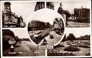 Ansichtskarte / Postkarte Oldham North West England, War Memorial, Town Hall, Union Street, Alexa...