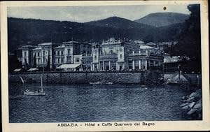 Bild des Verkufers fr Ansichtskarte / Postkarte Opatija Abbazia Kroatien, Hotel Caffe Quarnero del Bagno zum Verkauf von akpool GmbH