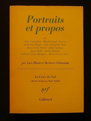 Imagen del vendedor de Portraits et propos a la venta por Tant qu'il y aura des livres