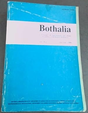 Image du vendeur pour Bothalia : A Journal of Botanical Research Vol. 19 No. 2 . October 1989 mis en vente par Chapter 1
