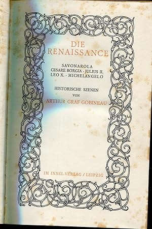 Bild des Verkufers fr Die Renaissance zum Verkauf von An- und Verkauf Frank Bukowski
