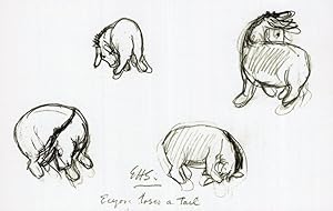 Image du vendeur pour Rabbit Chasing Tail Winnie The Pooh First Drawing Book Postcard mis en vente par Postcard Finder