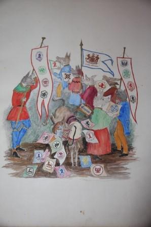 Three Albums of Monograms and Crests worked into Original Watercolors