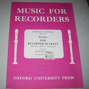 Seller image for Suite for Recorder Quartet (Music for Recorders) for sale by Easy Chair Books