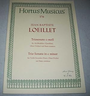 Immagine del venditore per Triosonate c-moll/Trio Sonata in c minor (Hortus Musicus 176) venduto da Easy Chair Books