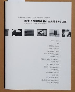 Seller image for Der Sprung im Wasserglas : Verfahren im Raum / Proceedings in Space. for sale by BuchKunst-Usedom / Kunsthalle
