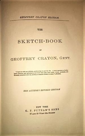 Bild des Verkufers fr The Sketch-Book of Geoffrey Crayon, Gent. (The Author's Revised Edition) zum Verkauf von Alplaus Books