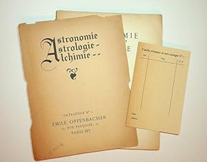 Astronomie Astrologie Alchimie Catalogue No. 1 [ cover title ]