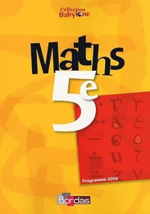 Seller image for Maths 5e 2006 - Martine Lewillion-Lizambert for sale by Book Hmisphres