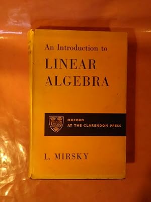 Immagine del venditore per An Introduction to Linear Algebra venduto da Imaginal Books