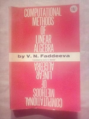 Immagine del venditore per Computational Methods of Linear Algebra venduto da Imaginal Books