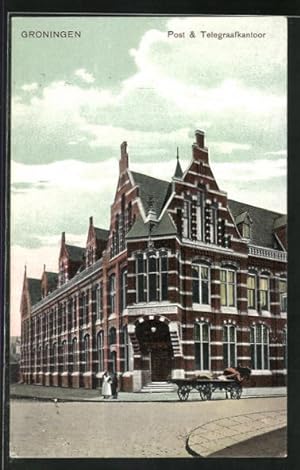 Ansichtskarte Groningen, Post, Telegraafkantoor