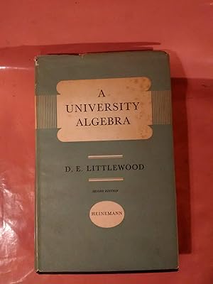 Imagen del vendedor de A University Algebra a la venta por Imaginal Books