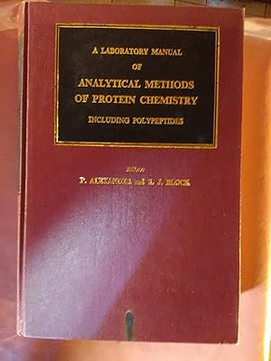 Bild des Verkufers fr A Laboratory Manual of Analytical Methods of Protein Chemistry includng Plypeptides zum Verkauf von Imaginal Books