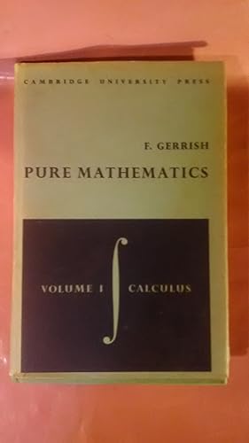 Imagen del vendedor de Pure Mathematics Valume 1 a la venta por Imaginal Books