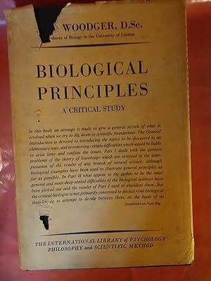 Imagen del vendedor de Biological Principles A Critical Study a la venta por Imaginal Books