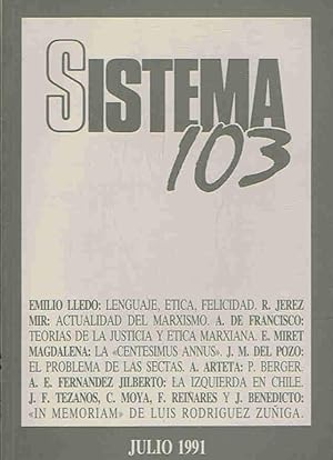 Seller image for SISTEMA. Revista de Ciencias Sociales. N 103, julio 1991 for sale by Librera Torren de Rueda