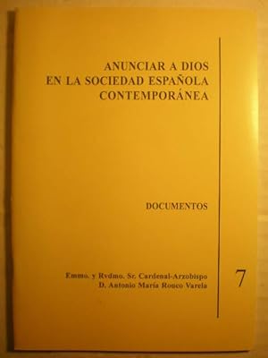 Imagen del vendedor de Anunciar a Dios en la Sociedad Espaola Contempornea. Documentos a la venta por Librera Antonio Azorn