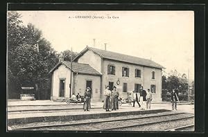 Ansichtskarte Germaine, La Gare