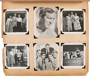 Seller image for ANNOTATED VERNACULAR PHOTOGRAPH ALBUM KEPT BY AN EARLY POPULAR MUSIC FAN, FEATURING BILL HALEY & HIS COMETS, HANK THOMPSON AND THE BRAZOS VALLEY BOYS, HANK SNOW, AND OTHERS IN THE EARLY DAYS OF ROCK AND ROLL, WITH NUMEROUS ADDITIONAL SIGNED PHOTOGRAPHS] for sale by William Reese Company - Americana