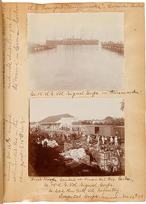 [PROFUSELY ANNOTATED VERNACULAR PHOTOGRAPH ALBUM KEPT BY 2nd LIEUTENANT HORACE C. LANSING, DOCUME...