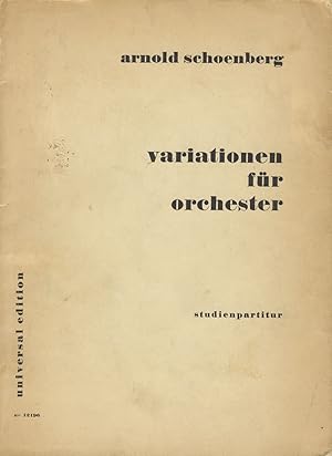 Bild des Verkufers fr [Op. 31]. Variationen fr Orchestra [Study score] Studienpartitur zum Verkauf von J & J LUBRANO MUSIC ANTIQUARIANS LLC