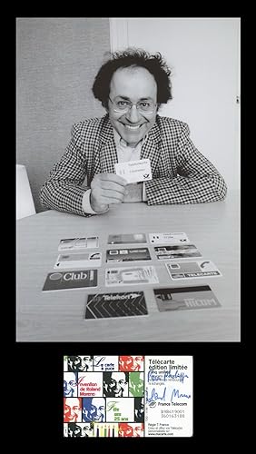 Image du vendeur pour Roland Moreno (1945-2012) - Carte  puce ddicace + Photo mis en vente par PhP Autographs
