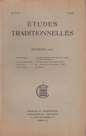 Études Traditionnelles N° 296. Décembre 1951