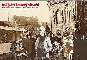 Imagen del vendedor de 950 Jahre Bremer Freimarkt ; Ausstellung in der Unteren Halle des Alten Rathauses vom 6.10. bis 3.11. 1985 - Mit zahlreichen Abbildungen - Veranstaltet vom Senat der Freien Hansestadt Bremen - Herausgegeben vom Senator fr Bildung, Wissenschaft und Kunst, Bremen - Verantwortlich: Dieter Opper a la venta por Walter Gottfried