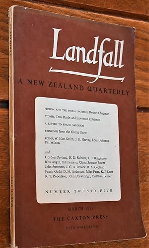 Image du vendeur pour LANDFALL A New Zealand Quarterly - Volume Seven Number One (Number Twenty-Five) - March 1953 mis en vente par Dodman Books